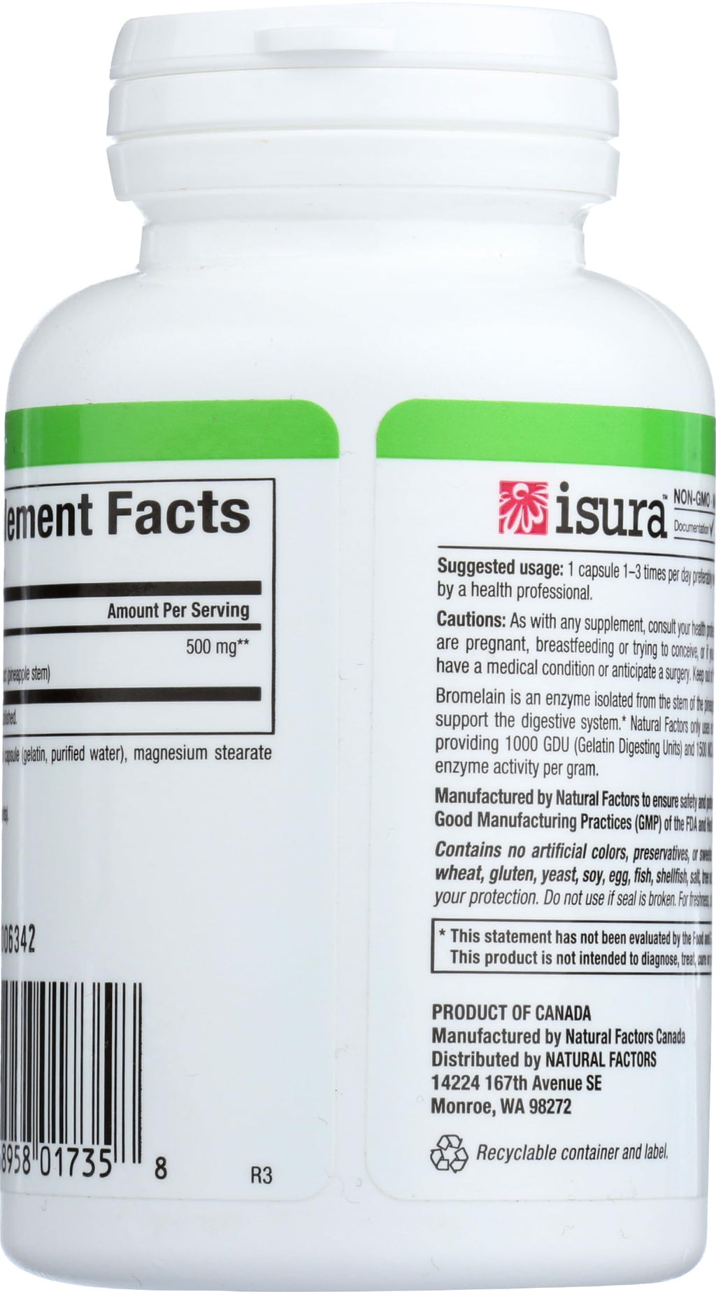 Natural Factors Bromelain 500 mg 90 caps