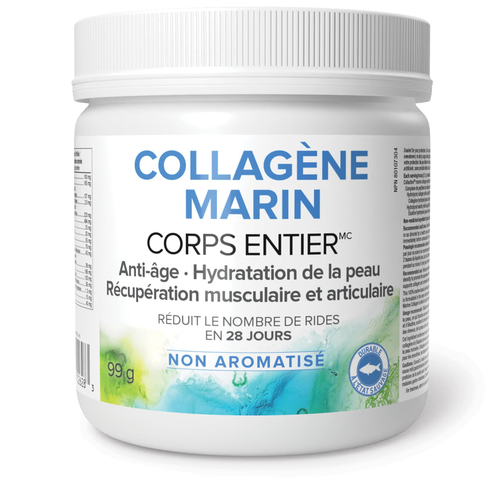 Natural Factors Total Body Marine Collagen Peptides, Unflavoured, 99g
