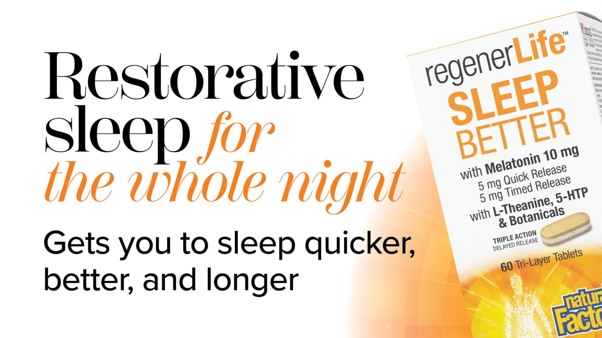 Natural Factors Regenerlife Sleep Better Melatonin 10mg 60 Tabs