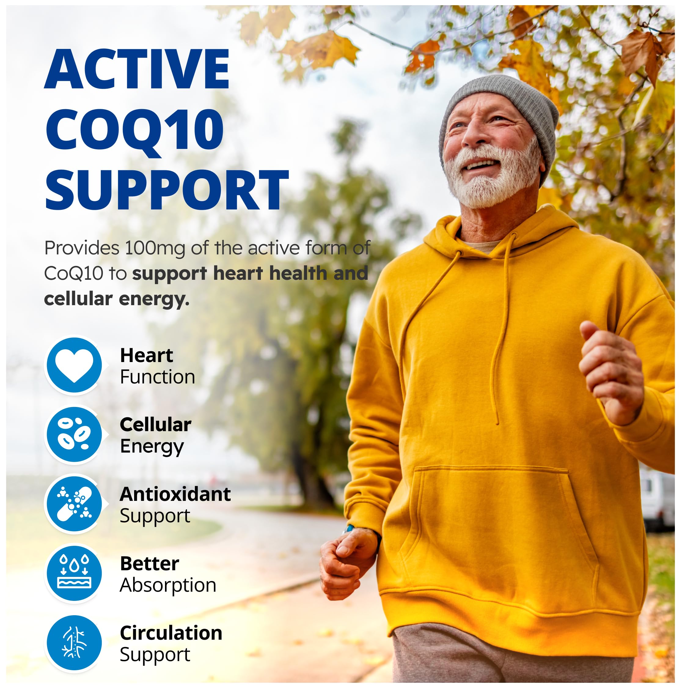 CanPrev Ubiquinol 100mg with MCT Oil, 60 Softgels, 2-Month Supply, CoQ10 Supplement for Heart & Cardiovascular Support, Enhanced Absorption, Non-GMO & Gluten Free, Coenzyme Q10 for Energy & Vitality