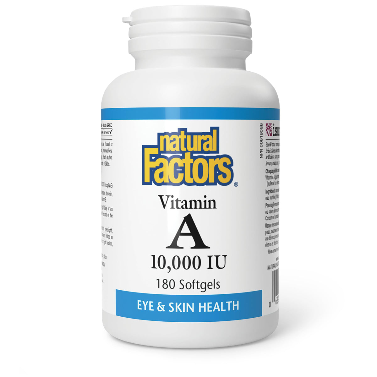 Natural Factors Vitamin A 10,000 IU, 180 Softgels