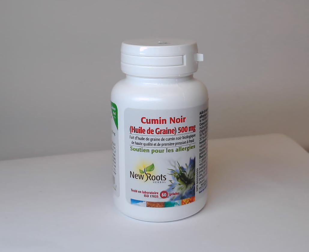 New Roots Herbal - Black Cumin Seed Oil - Nigella Sativa Black Cumin Seed Oil Organic Cold Pressed - Relieves Sneezing, Itchy Eyes, Stuffy Nose and Nasal Congestion