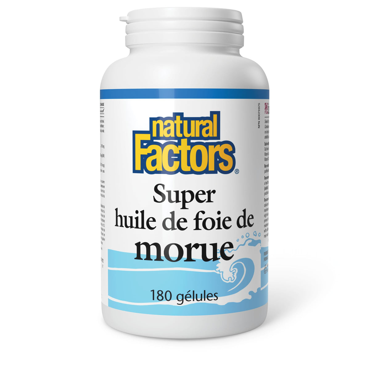 Natural Factors Super Cod Liver Oil Capsules 1100 mg 180 Softgels