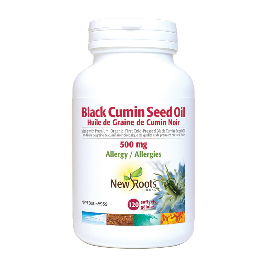 New Roots Herbal - Black Cumin Seed Oil - Nigella Sativa Black Cumin Seed Oil Organic Cold Pressed - Relieves Sneezing, Itchy Eyes, Stuffy Nose and Nasal Congestion
