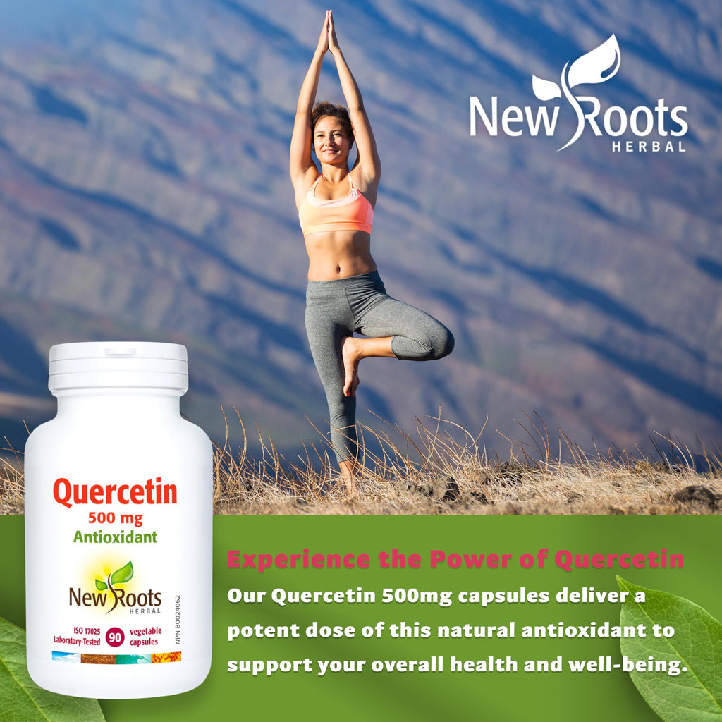 New Roots Herbal - Quercetin Capsules - Plant-Sourced Antioxidant - Maintain Optimal Health, Protects Capillaries, Blood Vessel Support & Circulation - Gluten-Free & Non-GMO