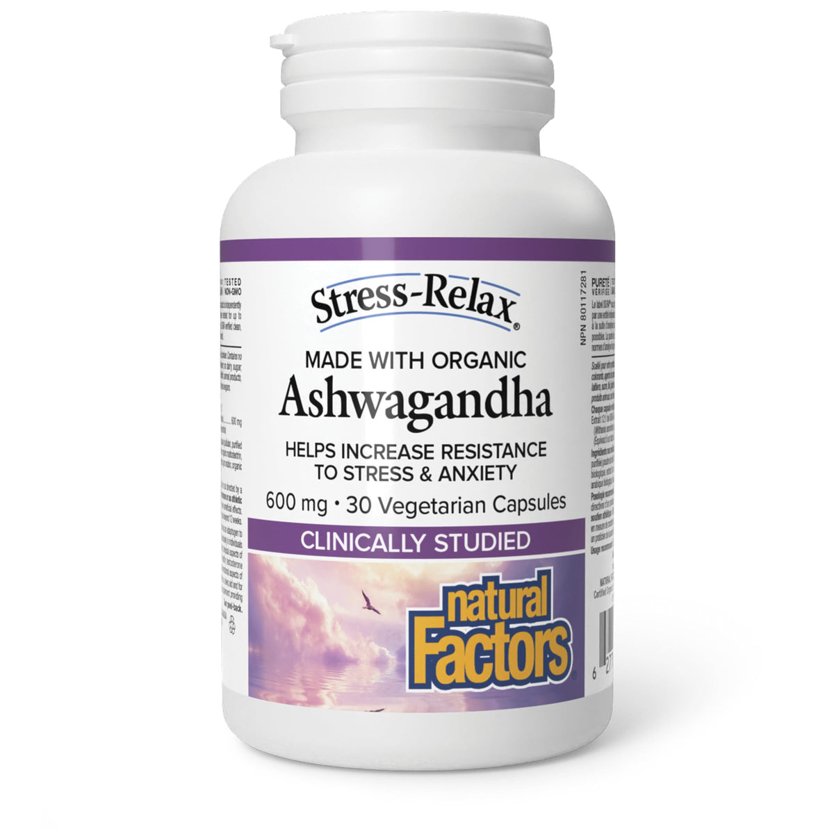 Natural Factors Stress Relax KSM-66 Ashwagandha Supplements 30 Veg Caps