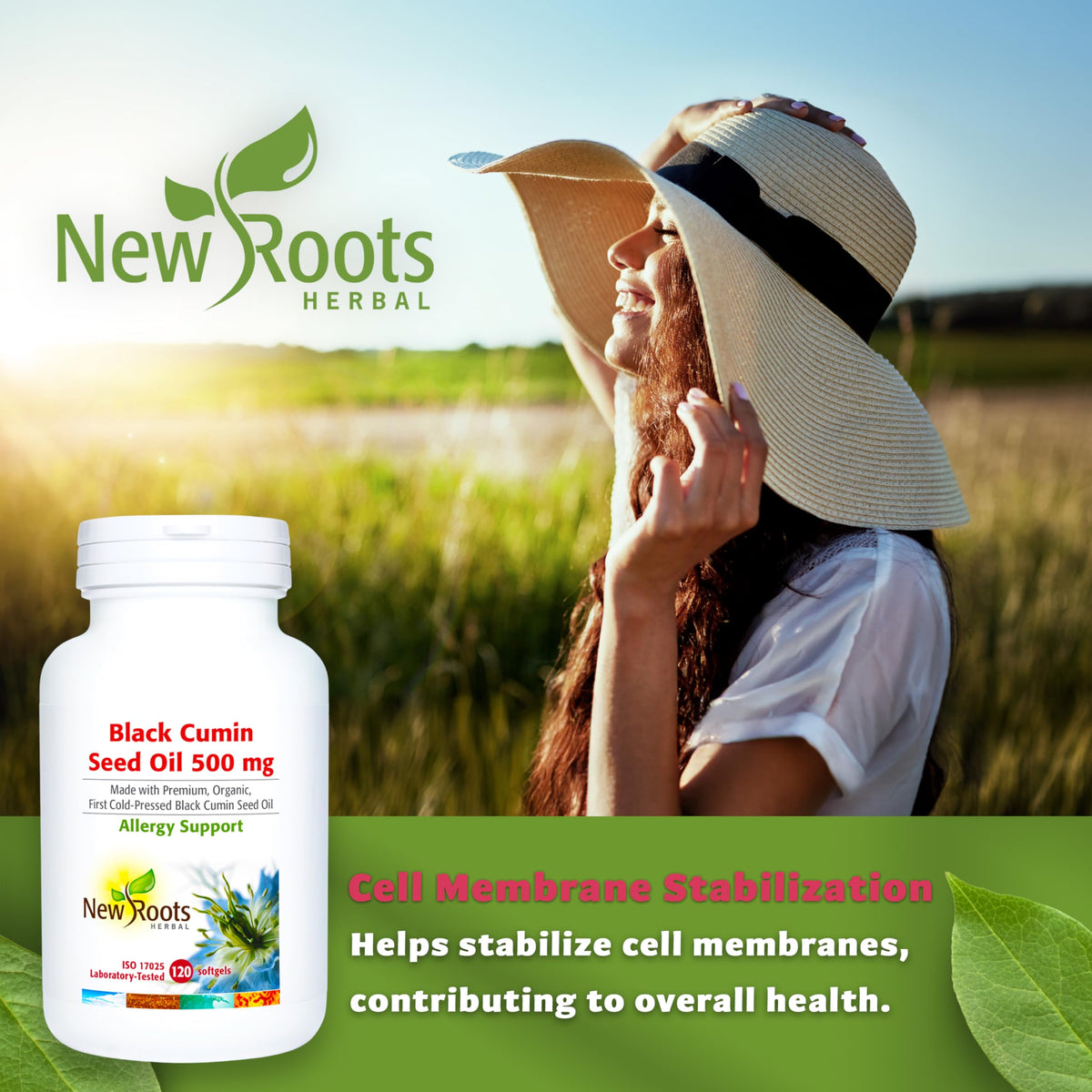 New Roots Herbal - Black Cumin Seed Oil - Nigella Sativa Black Cumin Seed Oil Organic Cold Pressed - Relieves Sneezing, Itchy Eyes, Stuffy Nose and Nasal Congestion
