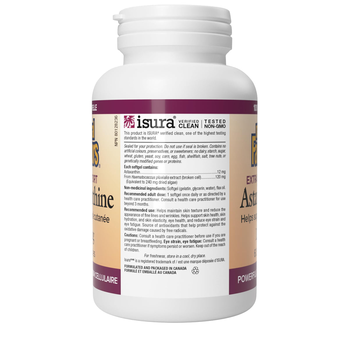 Natural Factors Astaxanthin Supplement Canada 12 mg 60 Softgels