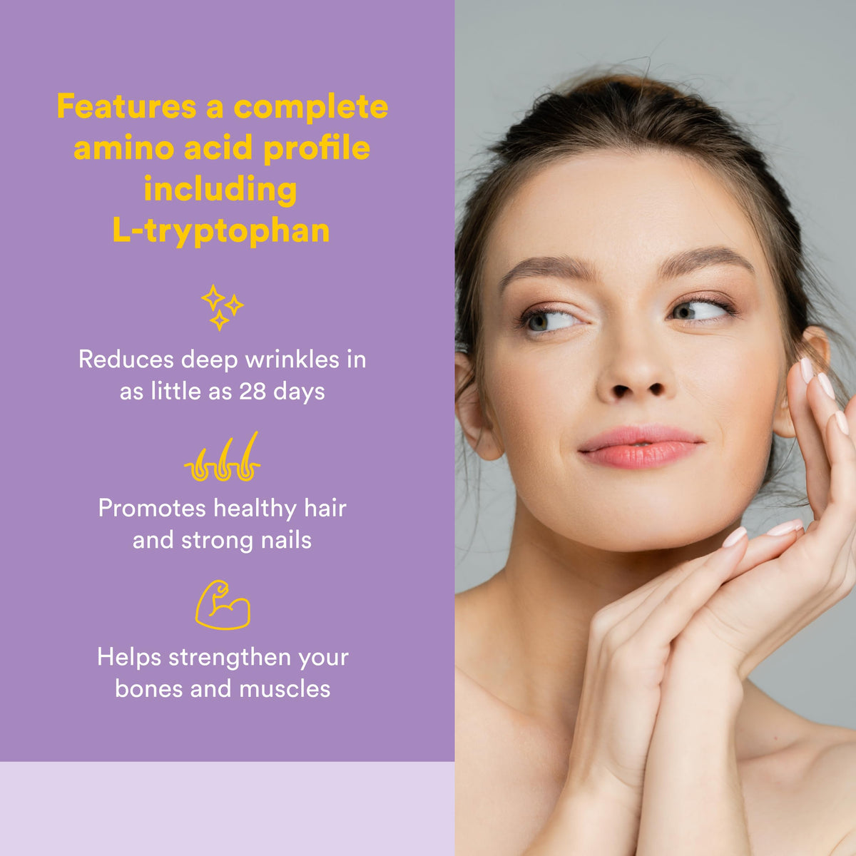Natural Factors - Total Body Collagen Bioactive Peptides Unflavoured, 500g Powder - Complete Amino Acid Supplement with Hyaluronic Acid, Glutamine and Biotin - Hydrated Skin, Muscle & Joint Recovery