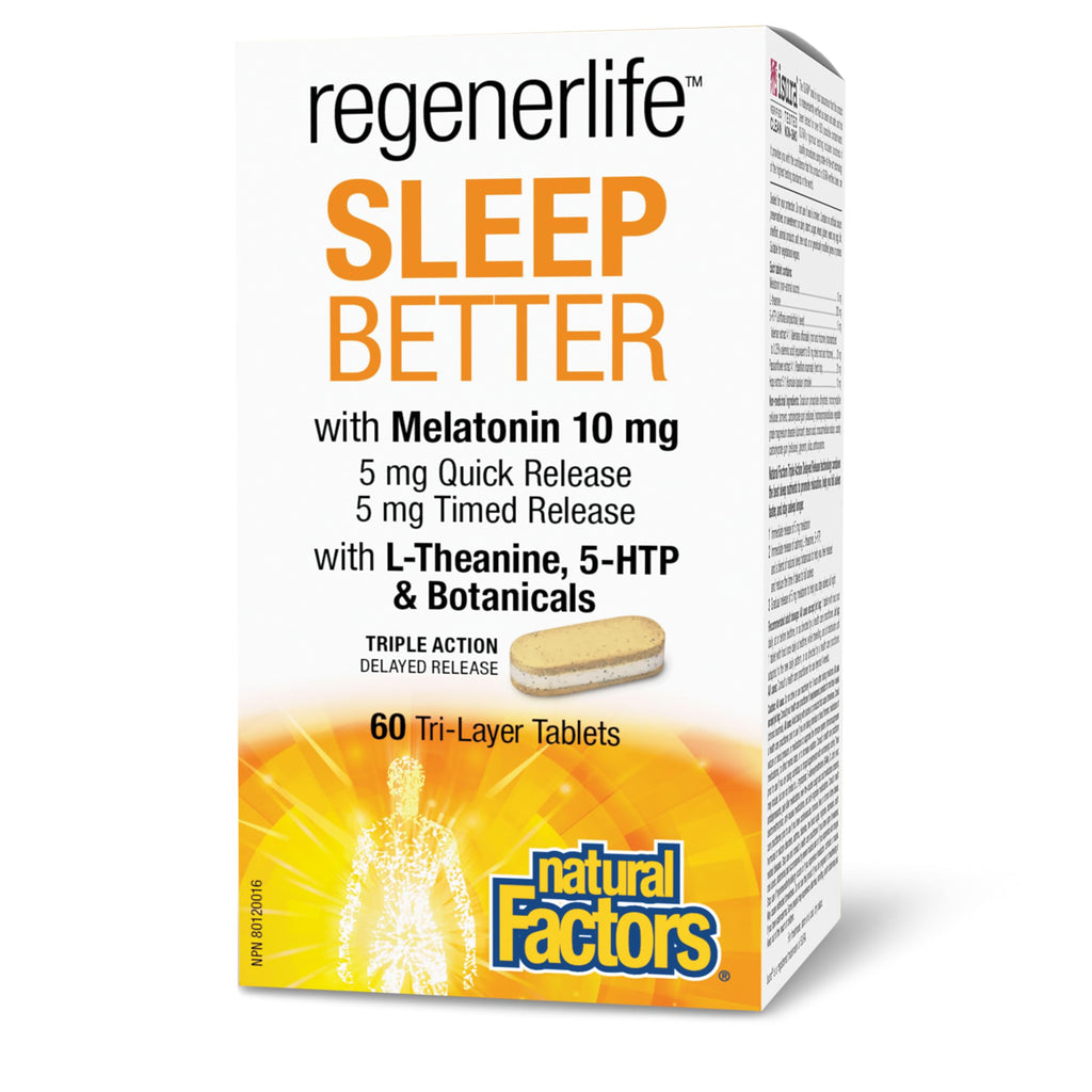 Natural Factors Regenerlife Sleep Better Melatonin 10mg 60 Tabs