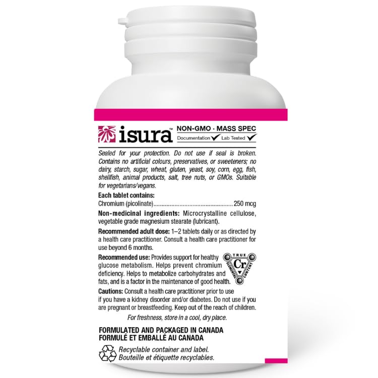 Natural Factors Chromium Picolinate 250mcg 90 Tablets