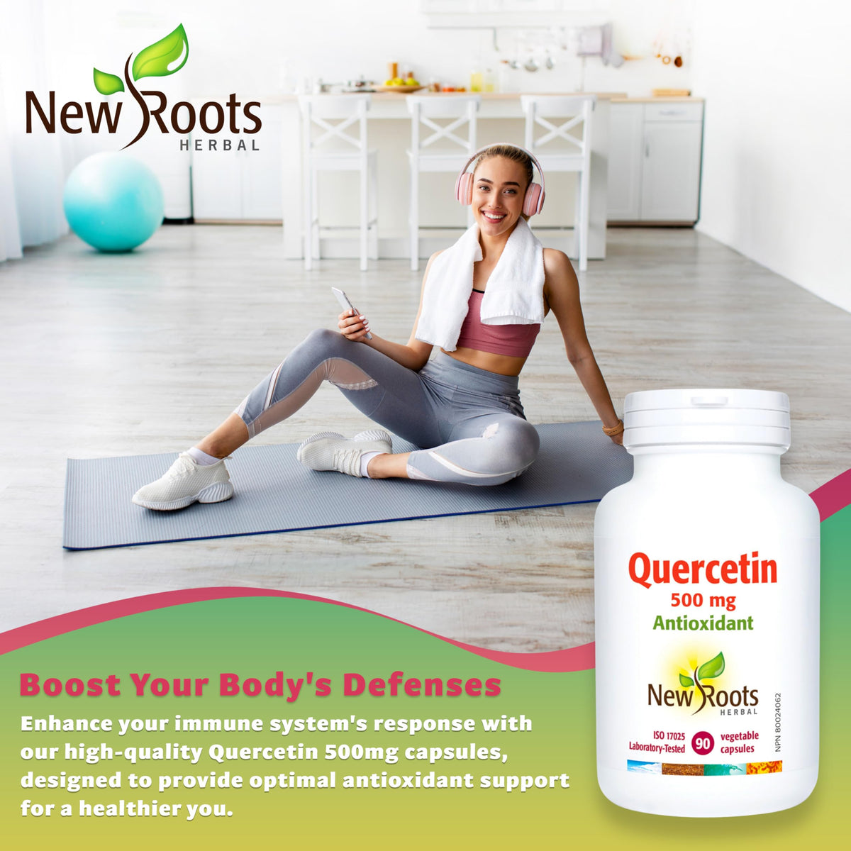 New Roots Herbal - Quercetin Capsules - Plant-Sourced Antioxidant - Maintain Optimal Health, Protects Capillaries, Blood Vessel Support & Circulation - Gluten-Free & Non-GMO