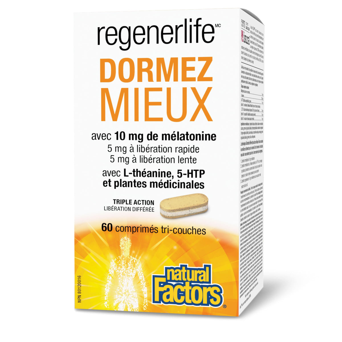 Natural Factors Regenerlife Sleep Better Melatonin 10mg 60 Tabs