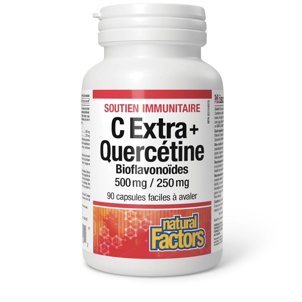 Natural Factors Vitamin C 500 mg + Quercetin Supplement 250 mg 90 CT