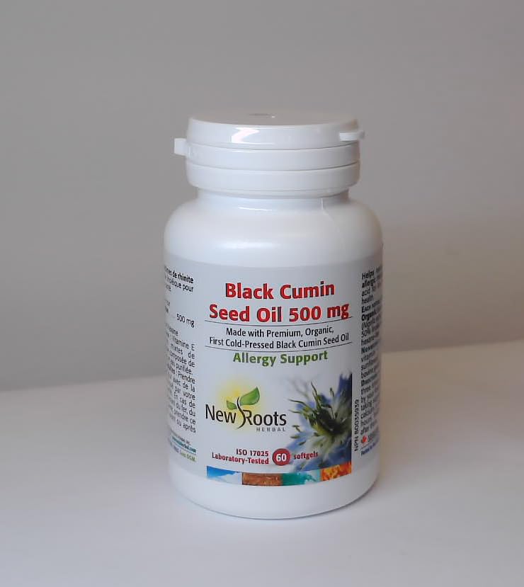 New Roots Herbal - Black Cumin Seed Oil - Nigella Sativa Black Cumin Seed Oil Organic Cold Pressed - Relieves Sneezing, Itchy Eyes, Stuffy Nose and Nasal Congestion