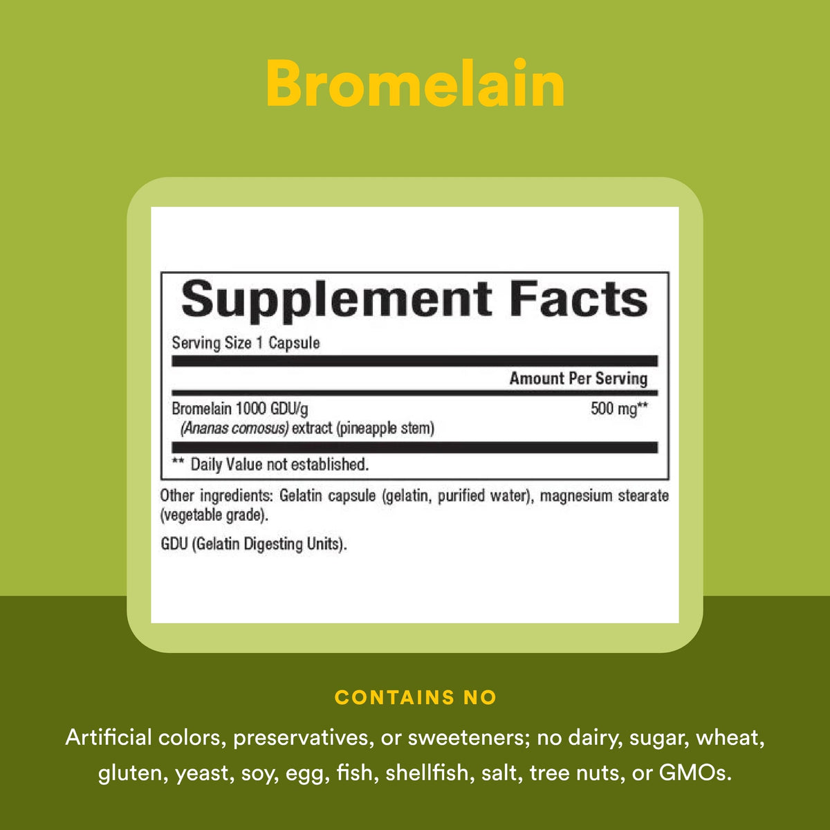 Natural Factors - Bromelain 500mg, 180 caps