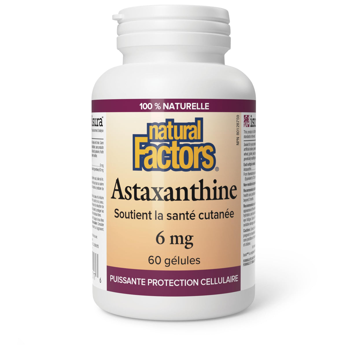 Natural Factors Astaxanthin Supplement Canada 6 mg 60 Softgels