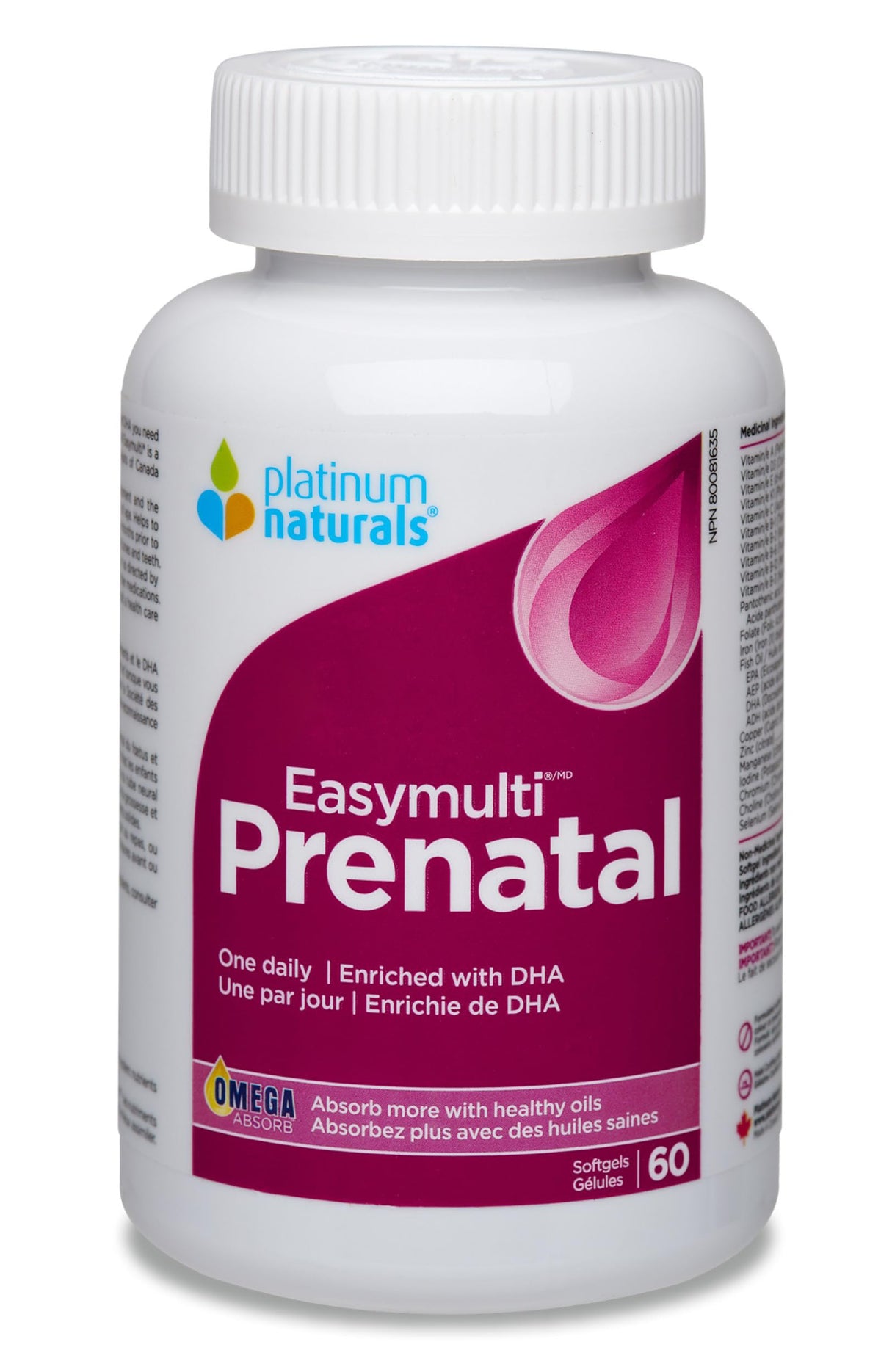 Platinum Naturals - Prenatal Easymulti | Once a day | Enriched with DHA