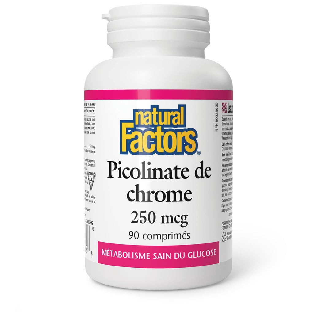 Natural Factors Chromium Picolinate 250mcg 90 Tablets