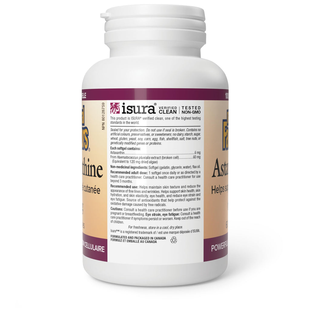 Natural Factors Astaxanthin Supplement Canada 6 mg 60 Softgels