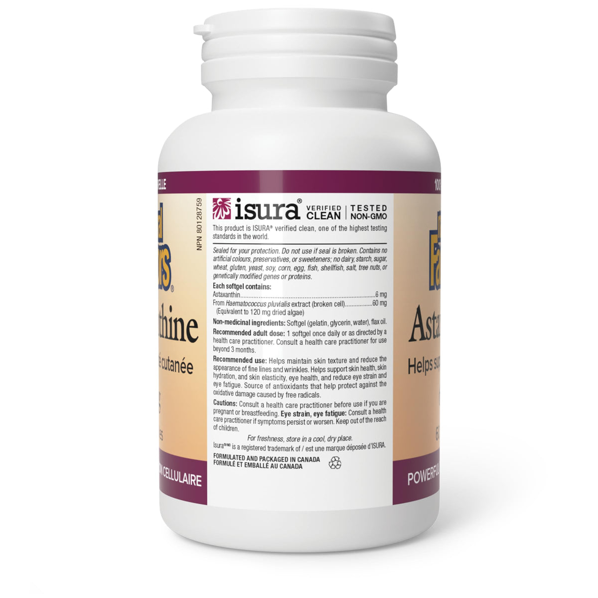 Natural Factors Astaxanthin Supplement Canada 6 mg 60 Softgels