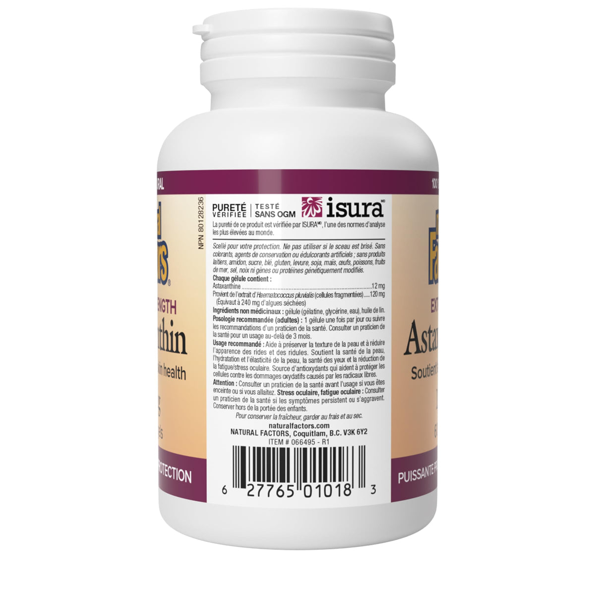 Natural Factors Astaxanthin Supplement Canada 12 mg 60 Softgels