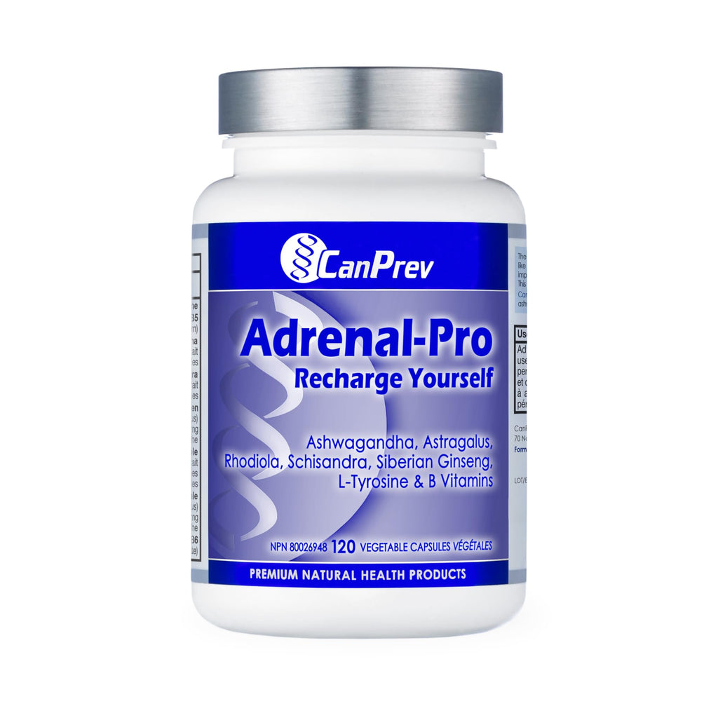 CanPrev Adrenal-Pro Recharge Yourself, 120 Vegan V-Caps with Siberian Ginseng, 30-Day Supply with Ashwagandha, Astragalus, L-Tyrosine, B5 & B6 - Supports Energy Levels, Physical and Mental Vitality