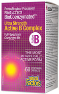 Natural Factors - Ultra Strength Active B Complex 60 v-caps - EnviroSimplex Processed Plant Extracts BioCoenzymated