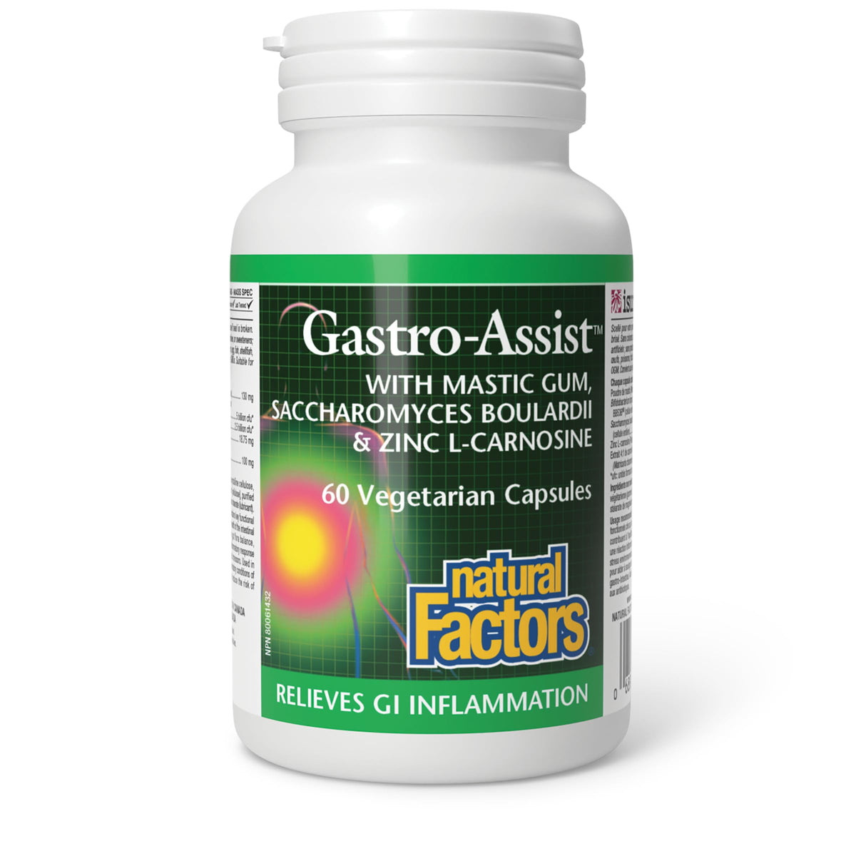 Natural Factors Gastro-Assist 60 Veg Caps, Mastic Gum, Zinc Supplements