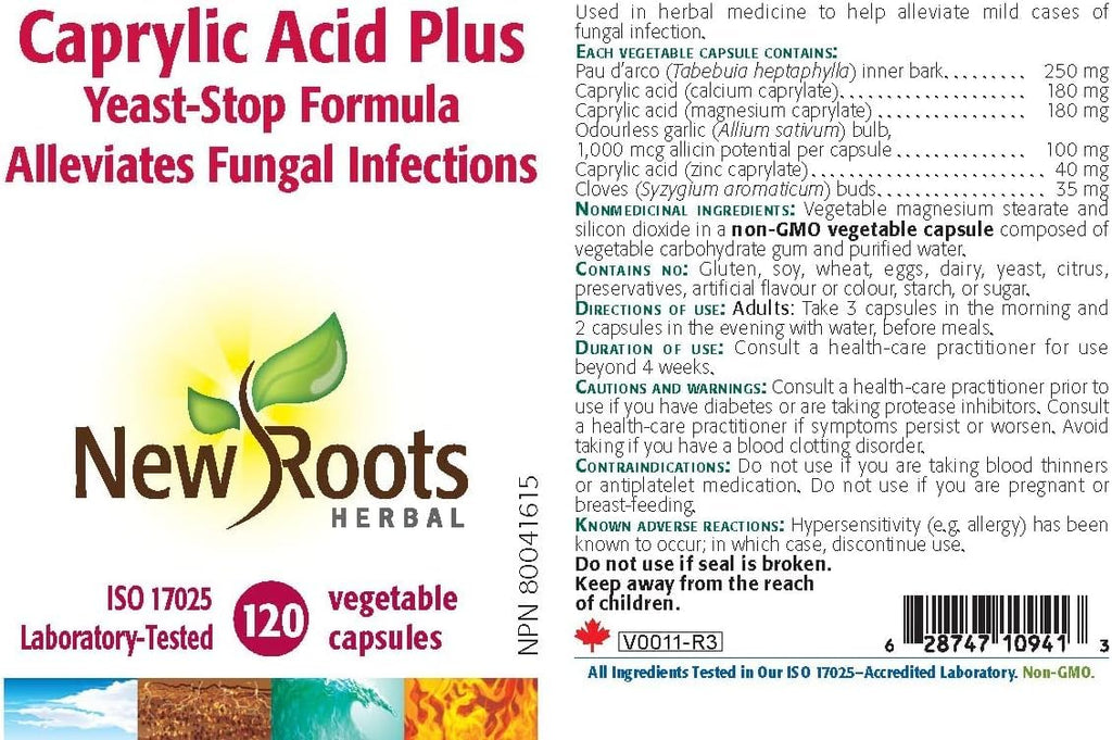 New Roots Herbal - Caprylic Acid Plus