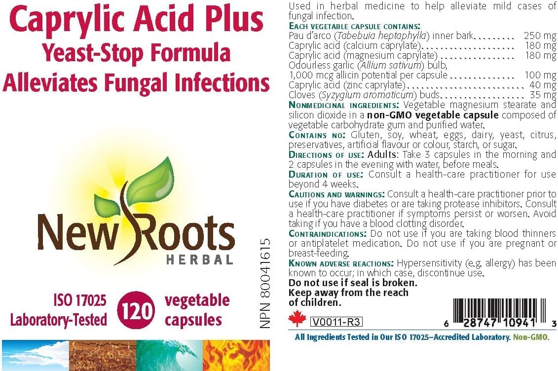 New Roots Herbal - Caprylic Acid Plus