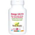 New Roots Herbal Omega 3/6/7/9, 180 Softgels, 45-Day Supply, Organic Borage, Flaxseed & Sea Buckthorn Blend, Supports Heart Function & Cognitive Wellness, Non-GMO, No Fishy Aftertaste, Easy-to-Swallow