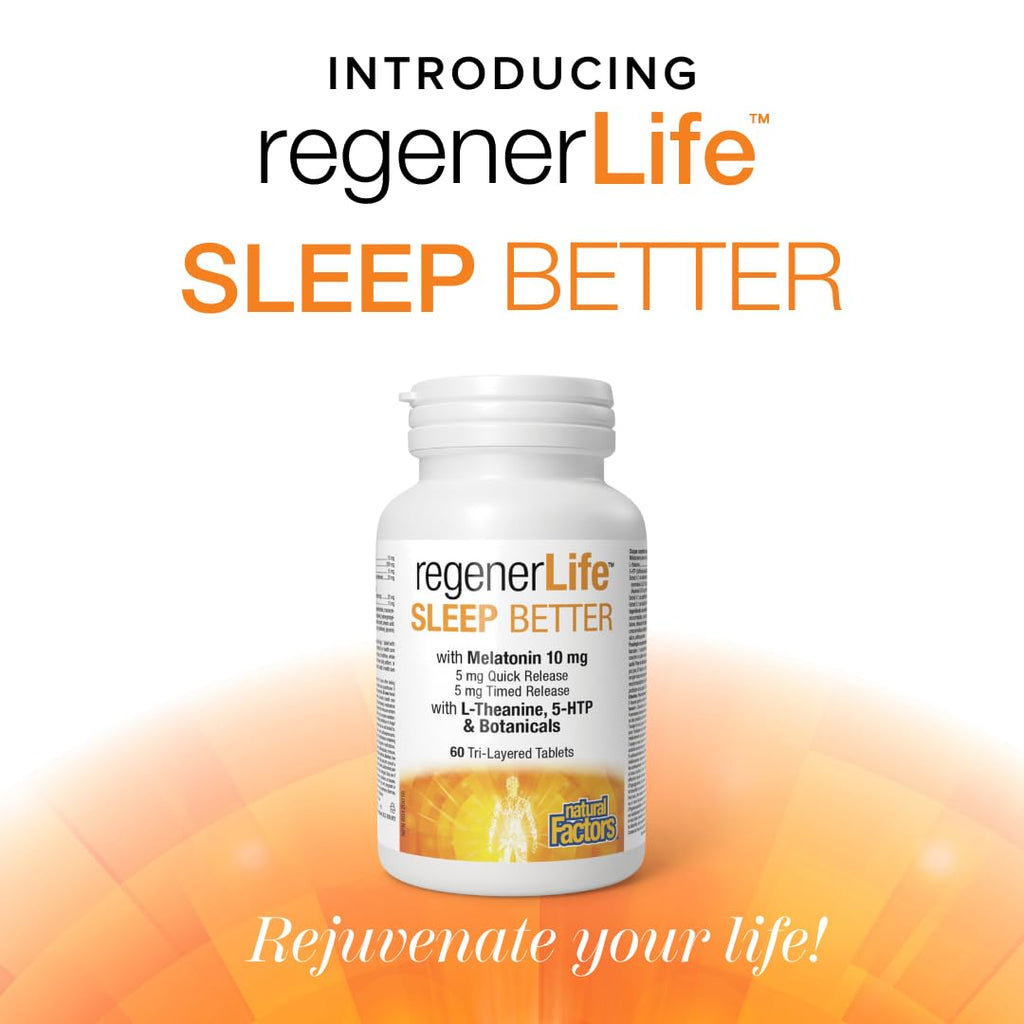 Natural Factors Regenerlife Sleep Better Melatonin 10mg 60 Tabs