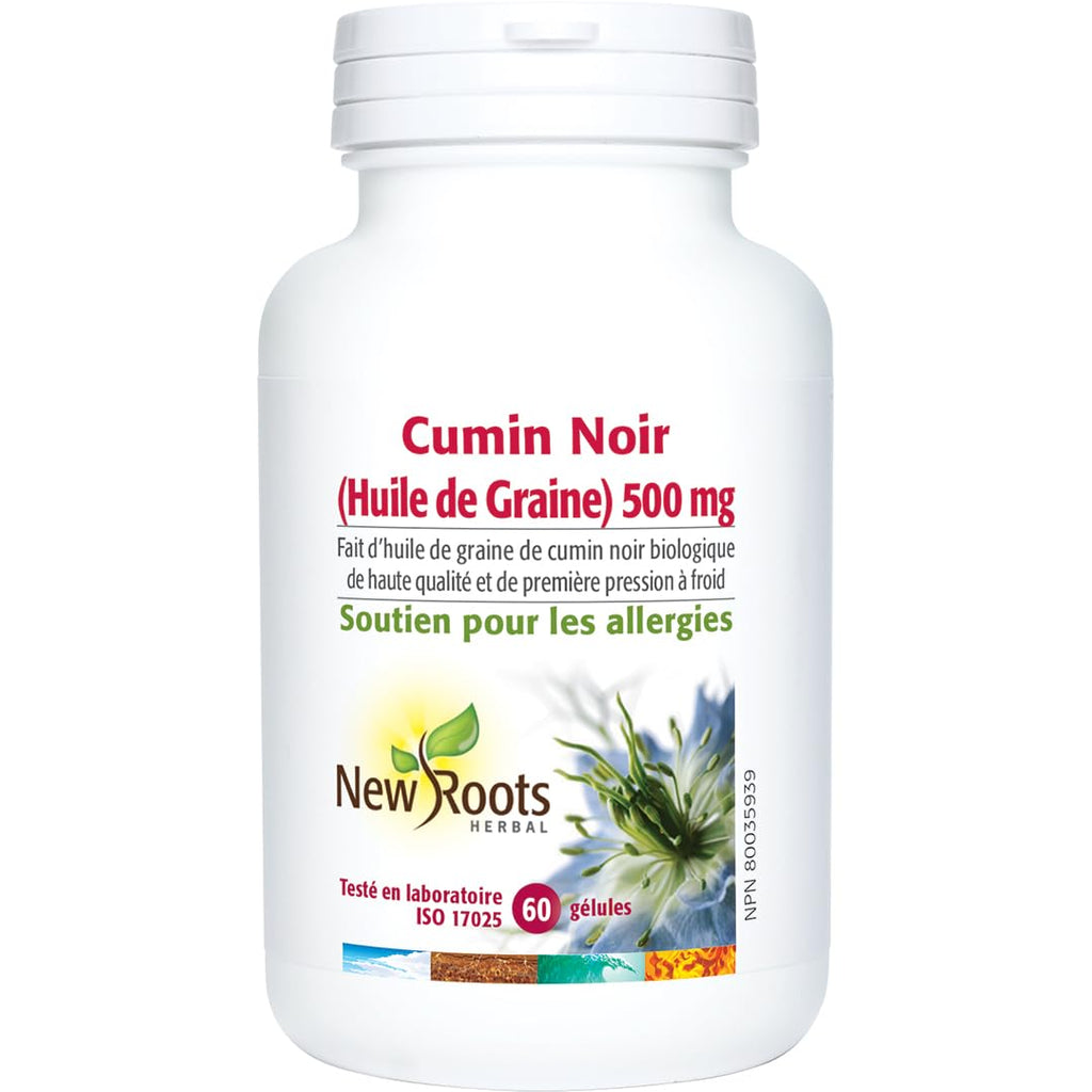 New Roots Herbal - Black Cumin Seed Oil - Nigella Sativa Black Cumin Seed Oil Organic Cold Pressed - Relieves Sneezing, Itchy Eyes, Stuffy Nose and Nasal Congestion